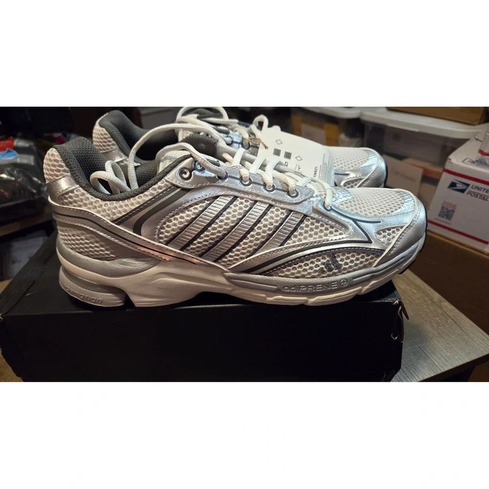 Adidas Spiritain 2000 Mens Silver Metallic Grey Running Shoes Size 10